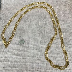 Erwin‎ Pearl Gold Textured Figaro Chain Necklace